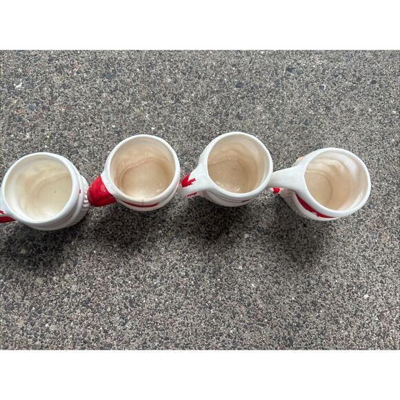 RARE WINKING JAPAN VINTAGE CERAMIC MUGS 1960s Santa Land Japan FOUR Santa - Picture 8 of 8